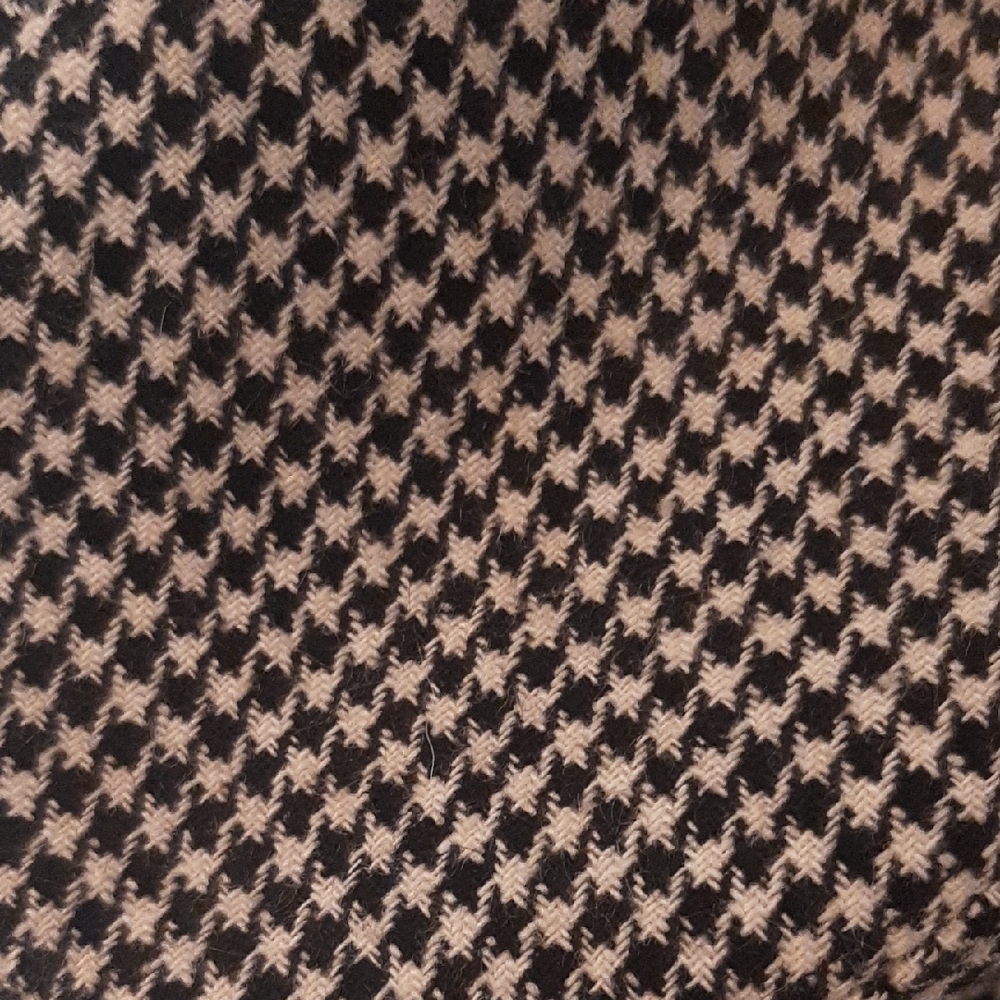 ALTERNATIVE🖤Black and White Houndstooth WOOL FEDORA Hat🤍COOL🦉INSIDE FABRIC - Picture 9 of 11